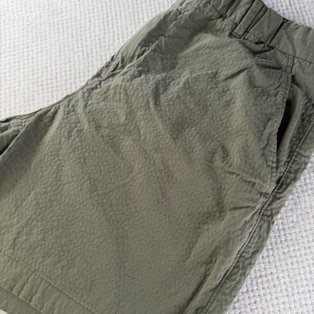 Everlane Performance Chino Shorts Olive Green Mens Size Large Elastic Waist